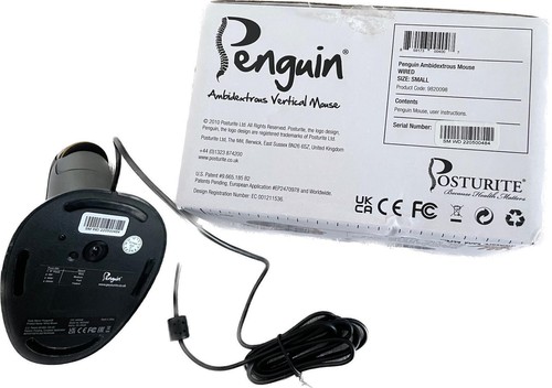 Posturite Pinguin USB Verkabelt Beidhändigkeit Ergonomische Maus Vertikal S PC - Bild 12 von 12