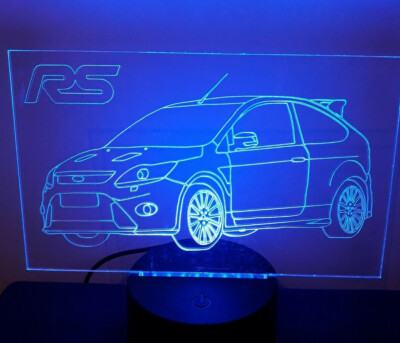 Personalisierte Ford Focus RS LED Beleuchtet Ätzung Display Licht Farbwechsel