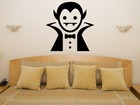 Cartoon Dracula Halloween Vampire Scarey Bedroom Decal Wall Art Sticker Picture