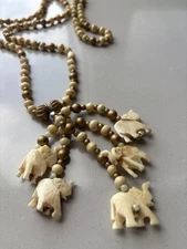 Vintage African Unkown bone and Brass Beads necklace