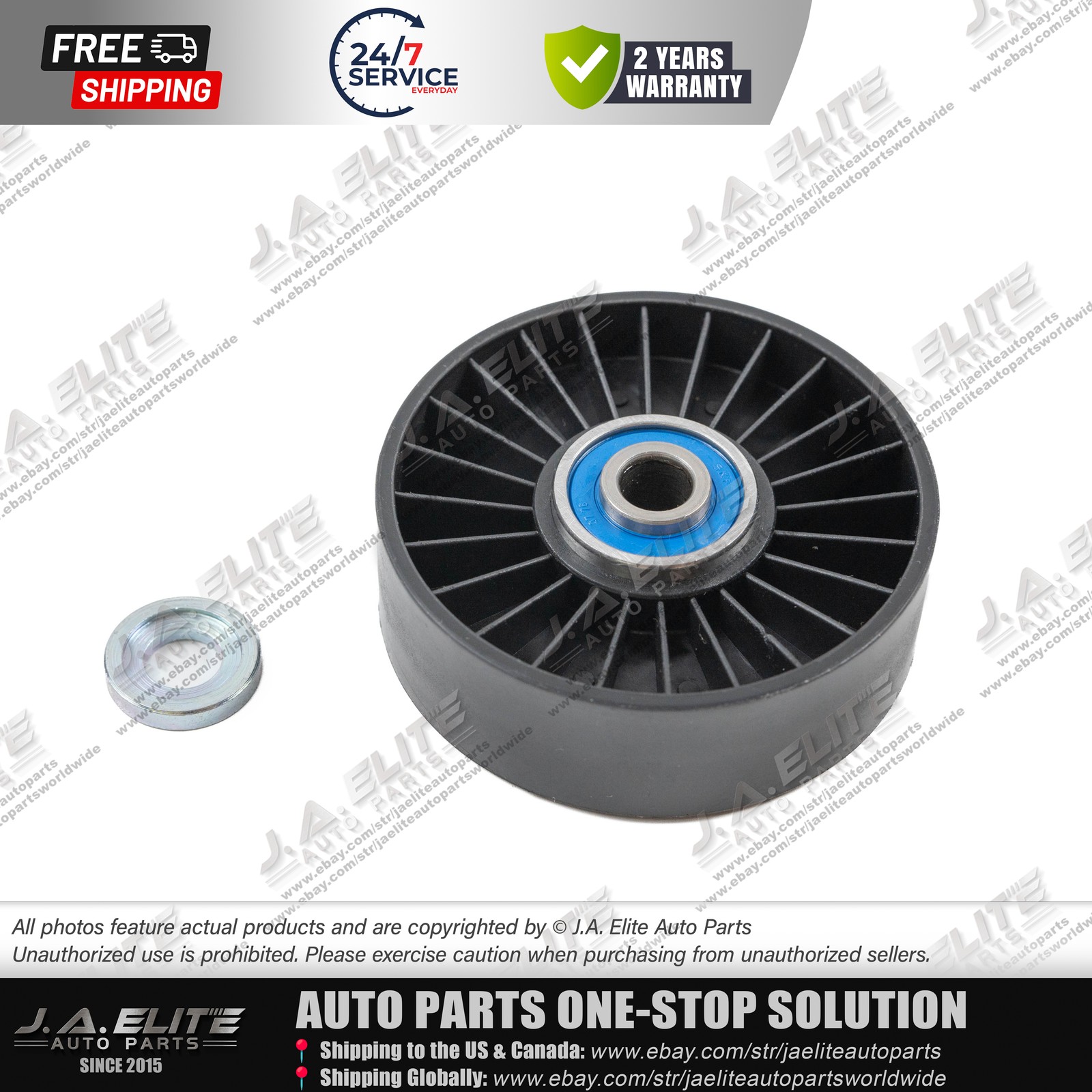 2pcs Belt Tightening Pulley fit Maserati Quattroporte GranTurismo GC