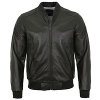 Bugatti - Herren Lederjacke Blouson Lammnappa Schwarz