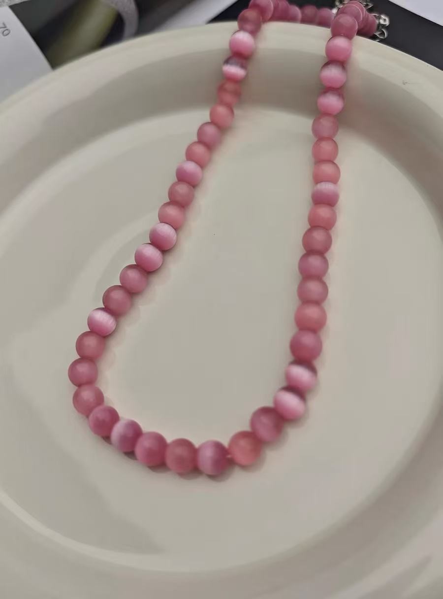 Collar de piedras naturales ojo de gato