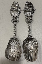 Ancien service figurine allemand Georg Roth & Co Hanau argent 0,800 322,6 g