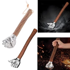 Stainless Steel Hand Tool 35cm Sturdy Wooden Handle Ergonomic Grip Fist Shaped