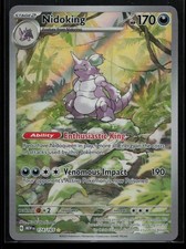 Nidoking Holo Illustrazione Rara SV: Scarlet & Violet 151 174/165 Nuovo con scatola (3P)