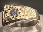 .205 CT COLOR CHANGE ALEXANDRITE 925 STERLING SILVER MENS RETRO RING SZ 8.5, 7GR — photo 3