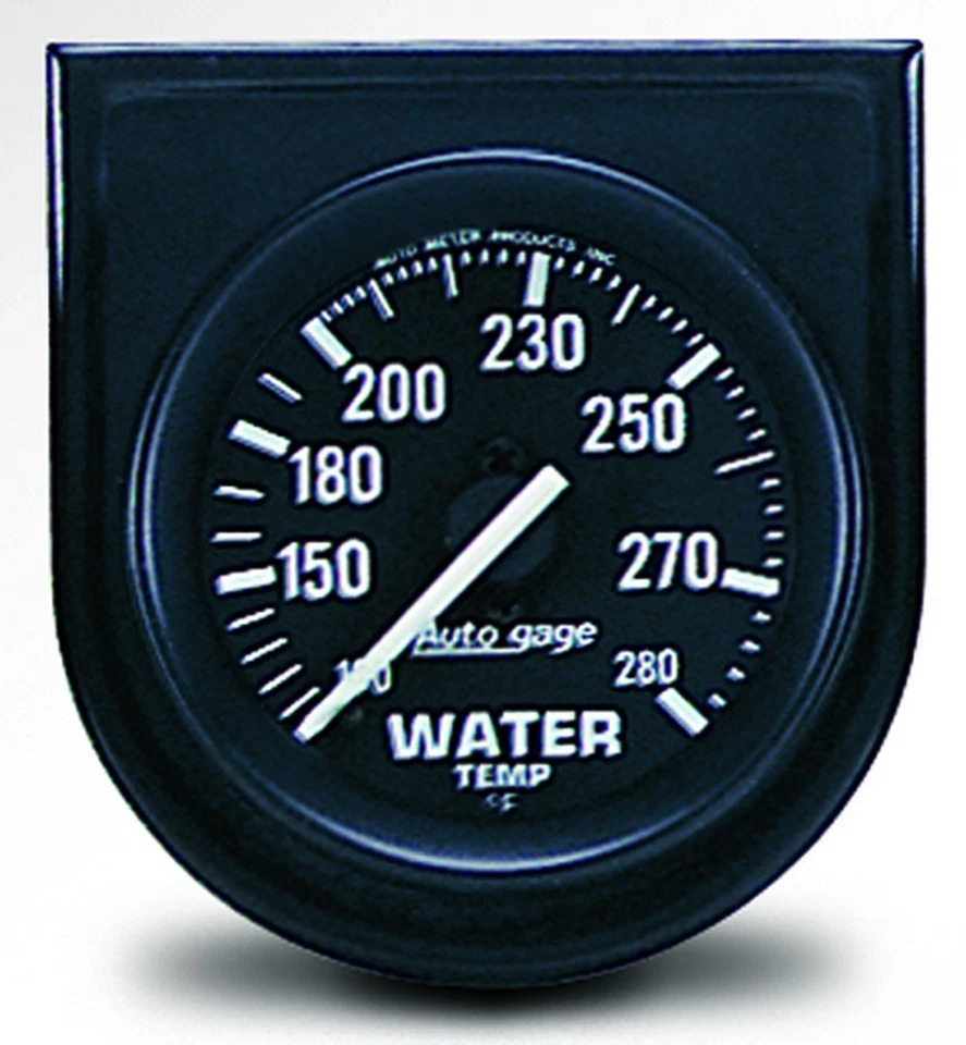 Autometer 2333 Autogage Water Temperature Gauge Panel 2-1 16 In Black Dial Face Foto 2 de 4