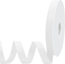 White Grosgrain Ribbon 5/8 inch X 50 Yards White Ribbon for Gift Package Wrappin