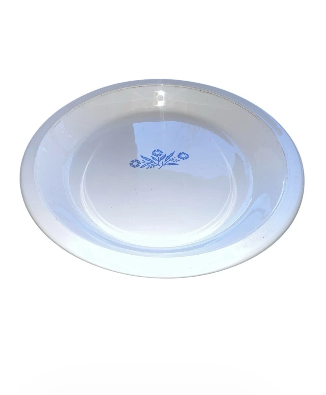Vintage 1970's Corning Ware P-309 Blue Cornflower 9" Glass Pie Pan Bake Dish