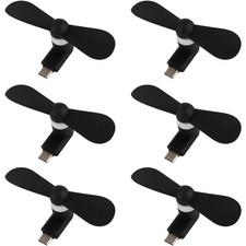 Phone Fan USB C, 6 Pack Mini Portable Cell Phone Fan Attachment for iPhone 16/16