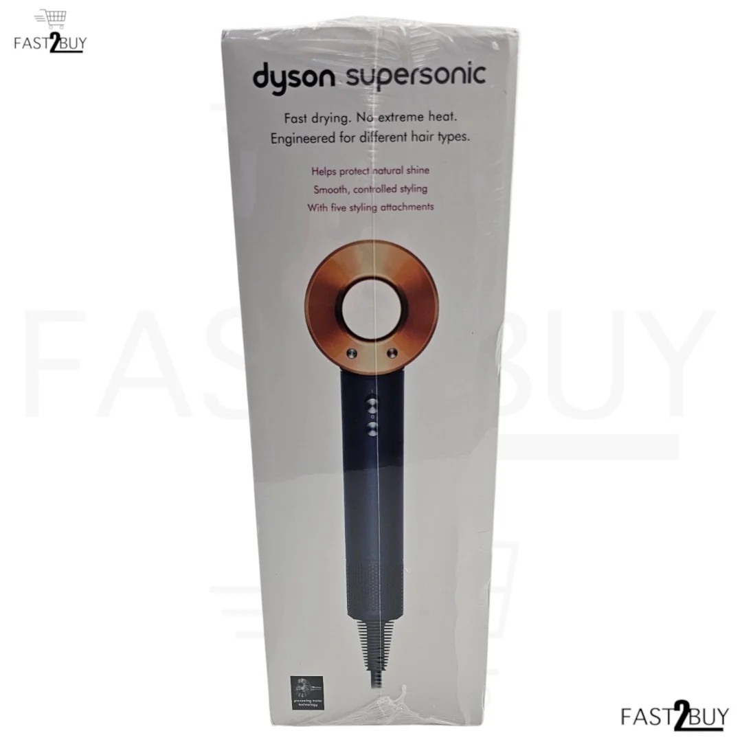 Dyson Supersonic HD08 Haartrockner Nachtblau Kupfer 1600W mit 5 Aufsätzen
