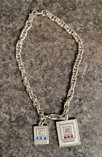 GM General Motors Canada Employee Service Award Bracelet Double Charm SS