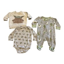 Star Wars Baby Yoda Grogu 3-Piece Outfit Set Newborn 0-3M 3M
