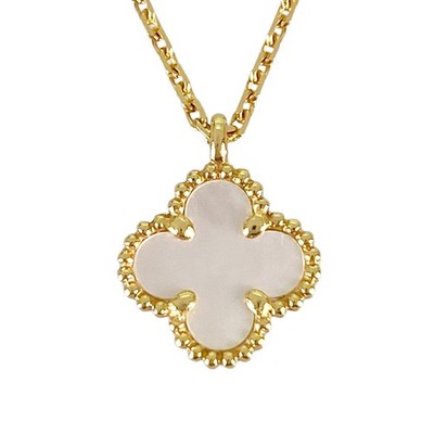 Van Cleef & Arpels Sweet Alhambra Yellow gold Shell Necklace