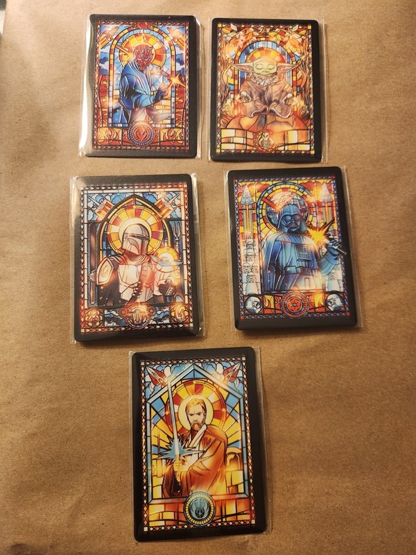 SDCC 2026 Star Wars Displate Shards Metal Trading Cards Excl Stained Glass Set