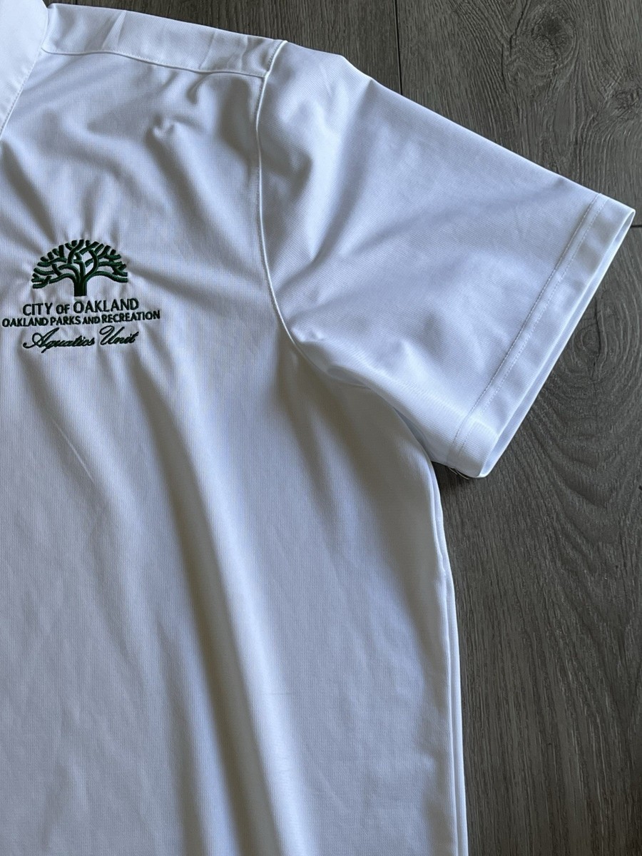 Sport Tek Collared White Polo Shirt City Of Oakland Aquatics Unit Men’s 4XL View 5