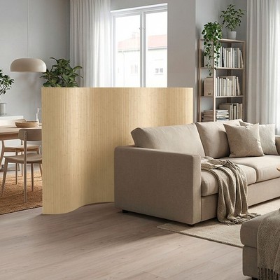 Paravent Raumteiler Bambus natur Sichtschutz flexibel 145x250 cm Homestyle4u