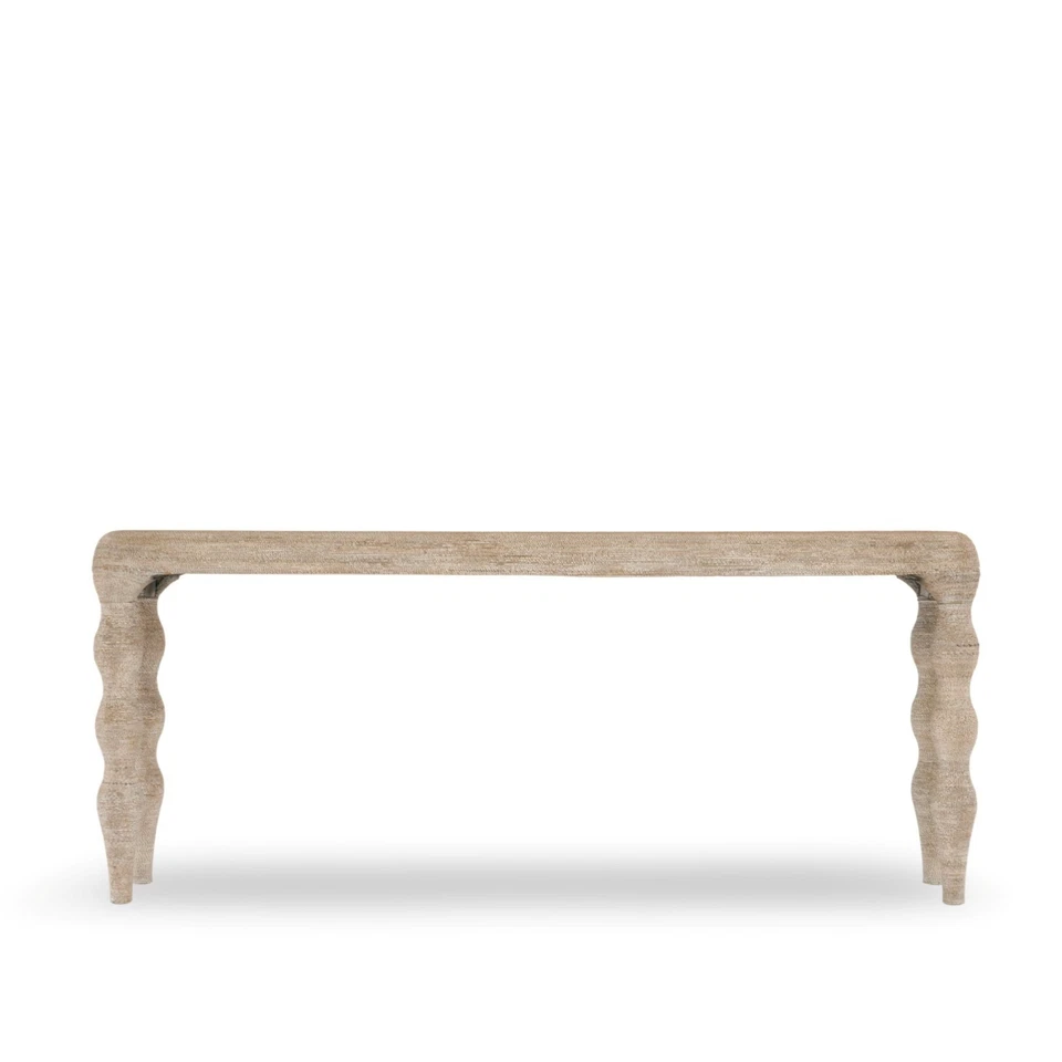 Miguel Large Coastal Rope Wrapped Console Table - Wicker / Rattan Style - Image 3 of 4
