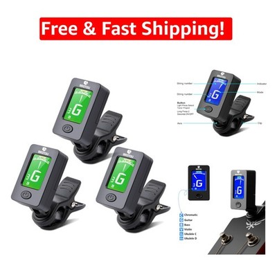 Lightweight & Accurate Digital Guitar Tuner with Capo - Perfect for Beginners