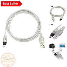 1.5m USB to 4 Pin Firewire Adapter Cable for DV Cameras - High Speed Connection