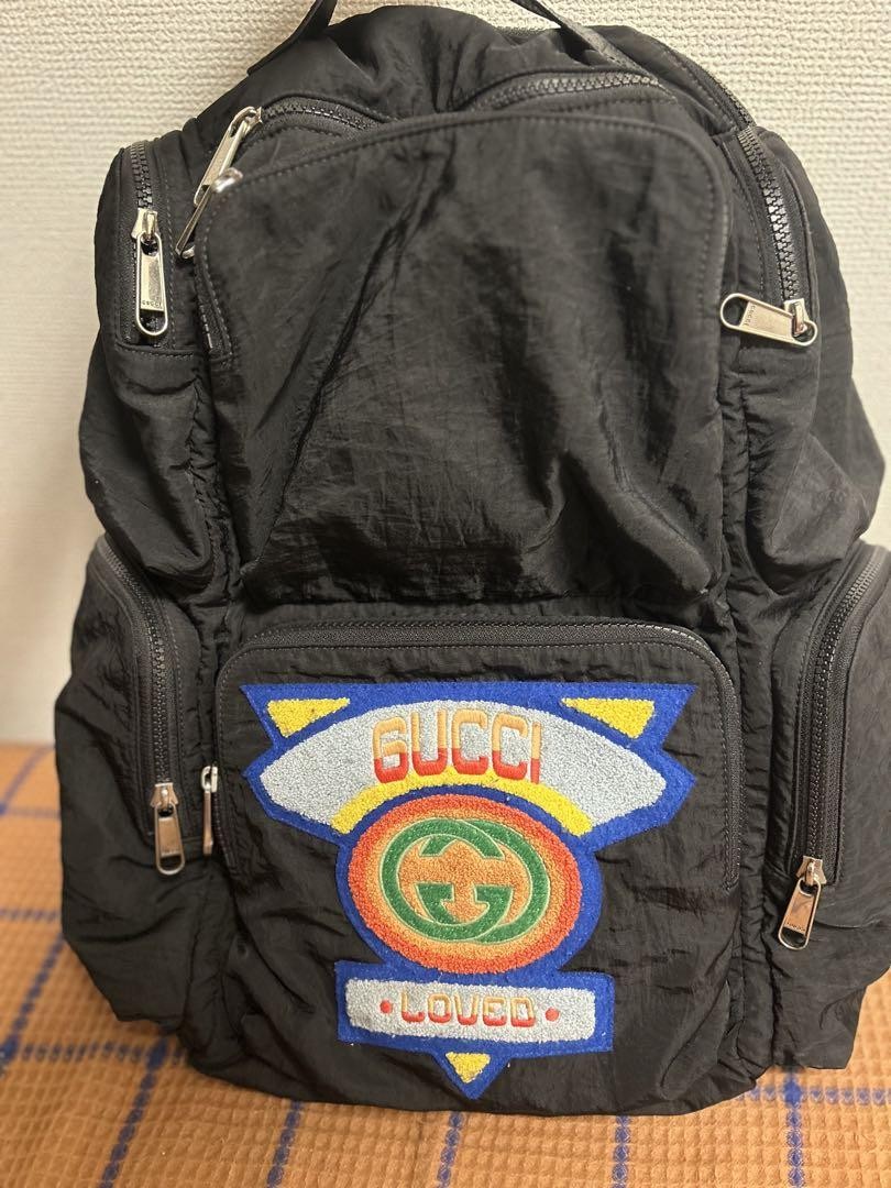 GUCCI 1980’s パッチ　ラージ　バックパック GUCCI - ☆美品☆ GUCCI 1980's パッチ ラージ バックパックの通販 by