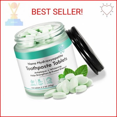 Toothpaste Tablets 150pcs Chewable Whitening - Nano Hydroxyapatite Toothpaste fo