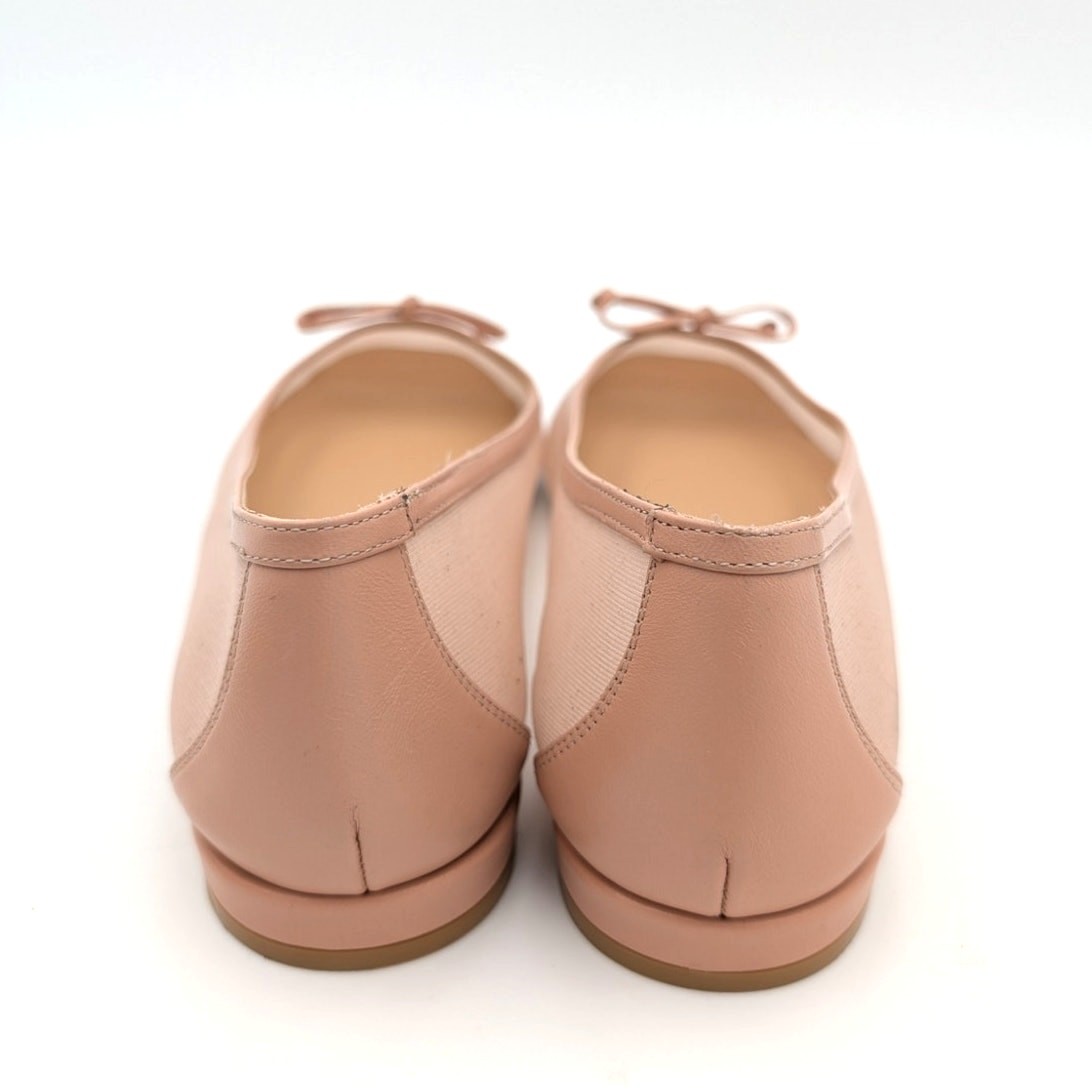 Stuart Weitzman Arabella Mesh Ballet Flat Women's Beige Size US9B EU39.5