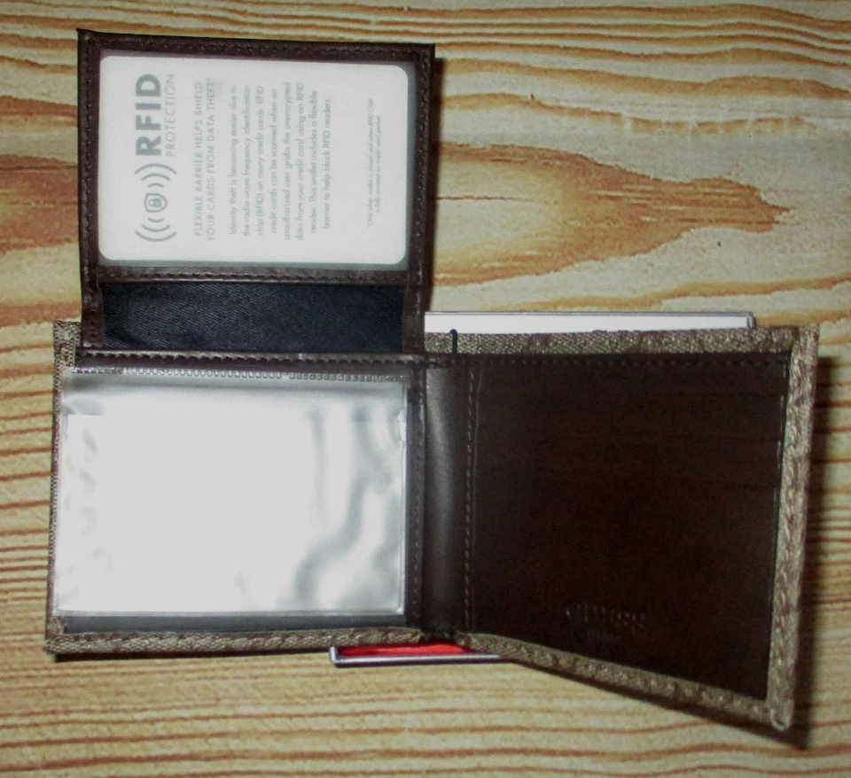 MENS GUESS BIFOLD TAN BROWN WALLET WITH ORIGINAL GIFT BOX - Image 3 of 4