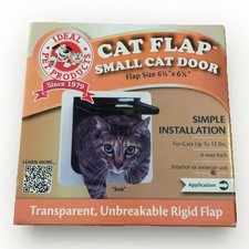 Ideal Pet Products Cat Flap Small Cat Door 6 1/4 x 6 1/4 White New in Box