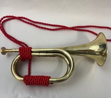 Brass Bugle with Red Cord for Beginners