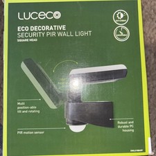 Luceco Decorative Security Pir Wall Light Square Head