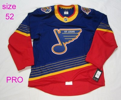 NO TARIFFS sze 52 St. Louis Blues retro Fanatics Authentic PRO Hockey Jersey FAP