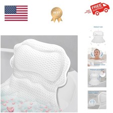 Bath Pillow, Relaxing Bath Pillows for Tub Neck and Back Support Soft 4D Brea...