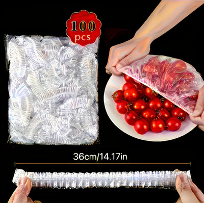 100 Stück einzeln verpackte Kunststoff lebensmittelecht Frischhaltefolie Rollen - Transparent