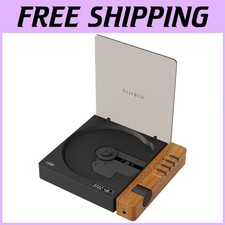 Retro Portable Bluetooth CD Player, Vintage Design, Brown