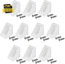 30 Pcs Plastic Corner Braces Nylon Shelf Closet Furniture Angle Bracket for Home
