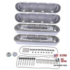 Aluminum Polished Valve Covers Replacement for GM V8 GEN. III/IV LS Silver