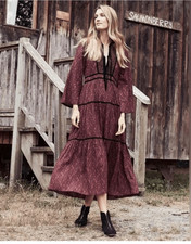 Doen XS Elix Prairie Paisley Maxi Dress