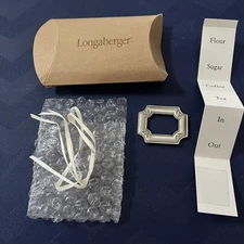 Longaberger 2003 Pewter Label Tie On #20797 NEW