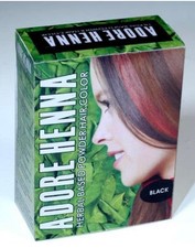Adore Henna Herbal Color de Cabello 70gm Paquete de 1 Color de Cabello Negro