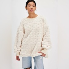 Free people Cable Knit Sweatshirt