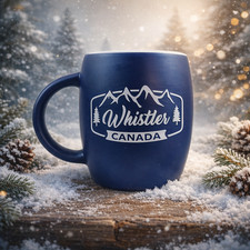 Whistler Canada Blue Ceramic Coffee Mug Mount...