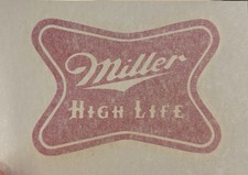 Original Vintage Miller High Life Beer Mini Iron On Transfer