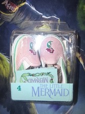 New Old Stock 90's Disney Kids The Little Mermaid Ariel Shoes Size 4 Childrens
