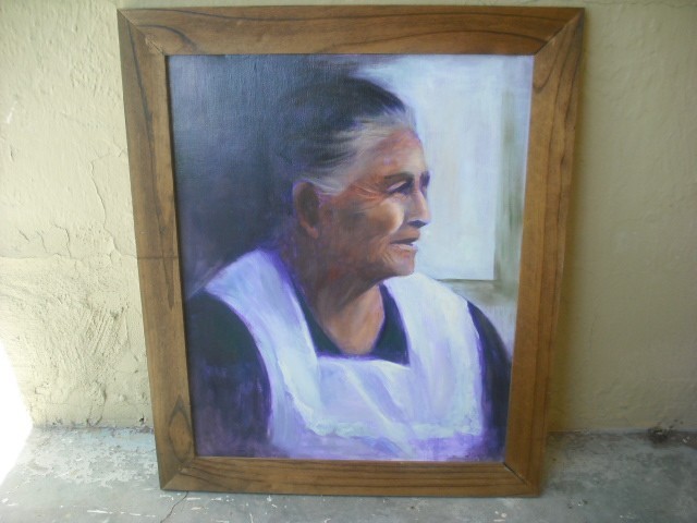 New Mexican Grandmother portrait painting from Albuquerque estate