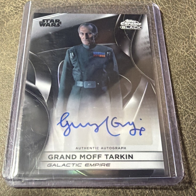 2025 Topps Chrome Black Star Wars Guy Henry As Grand Moff Tarkin Auto