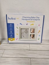 Bubzi Co Clay Handprint Footprint Photo Frame Kit For Baby Newborn Girls Boys