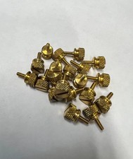 Knurled Thumb Slotted Screw Brass 4-40 Thread 3/8 length - 20 Pieces