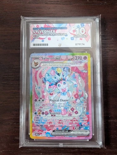 Pokemon Tcg - Sylveon EX Prismatic Evolutions Holo Card 156/131 Ace 10 All 10's